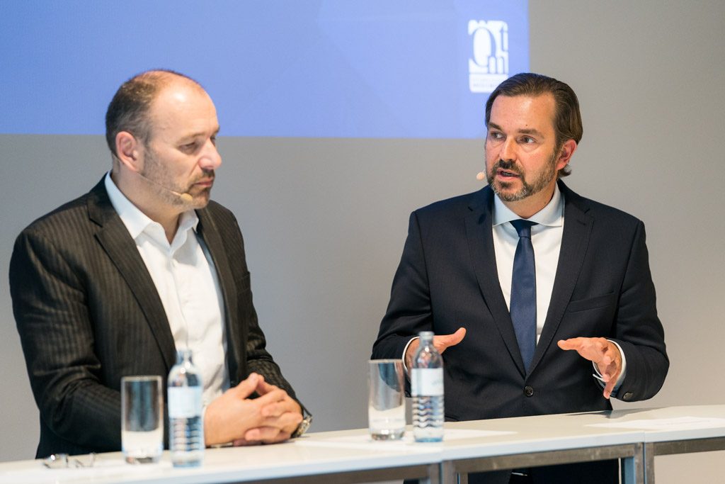 Peter Kropsch (dpa) und Clemens Pig (APA) auf den Österreichischen Medientage