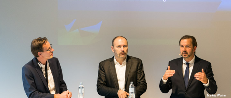Clemens Pig und Peter Kropsch diskutierten bei den Österreichischen Medientagen über Sharing Economy, Innovationen und die Rolle des Agenturjournalismus in einer 24/7 –Newswelt