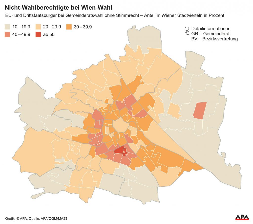 Nicht-Wahlberechtigte bei Wien-Wahl 2020